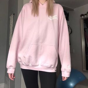 broken promises pink hoodie